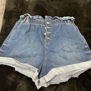 No Boundaries High Waist Blue Denim Shorts